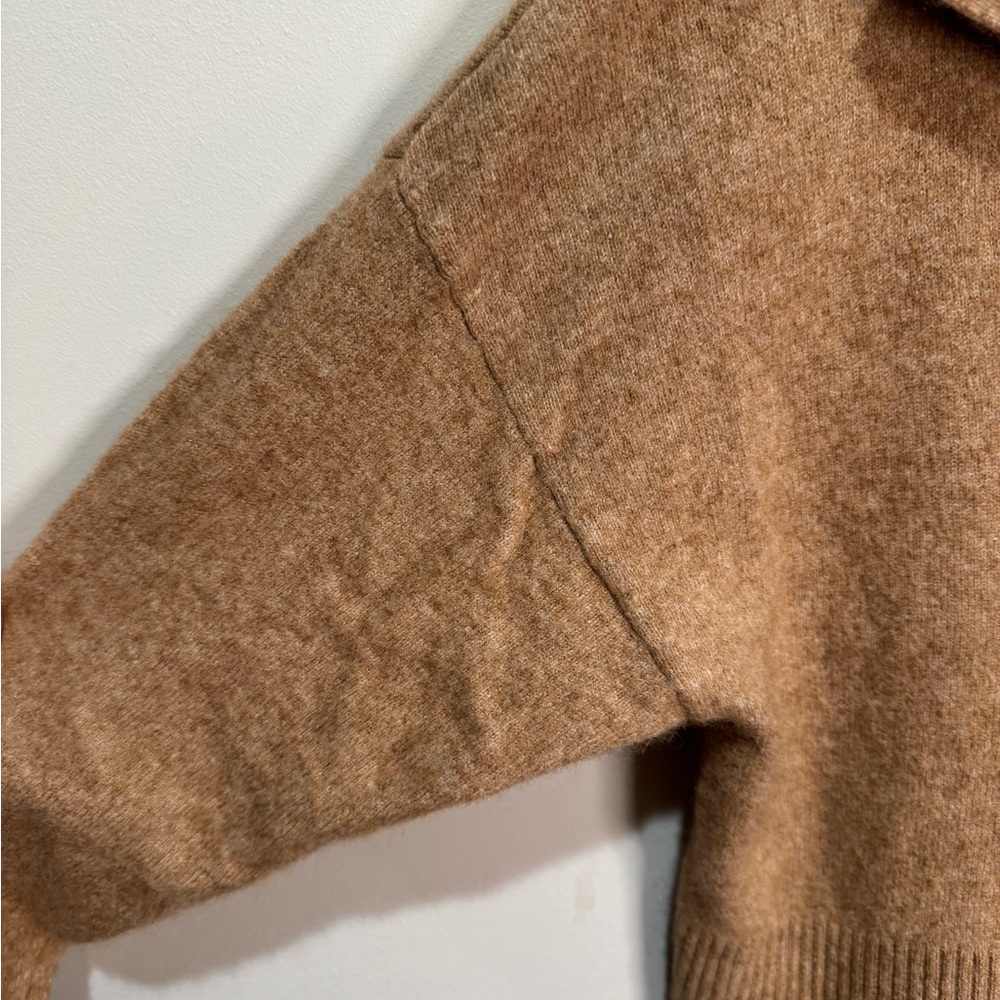 Reformation Cashmere Polo Sweater in
Camel Tan - Picture 4 of 6